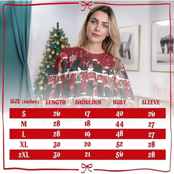 Pet Lover Christmas Sweater Women Men Knit Cozy Long Sleeve Pullover - Picture 6 of 6